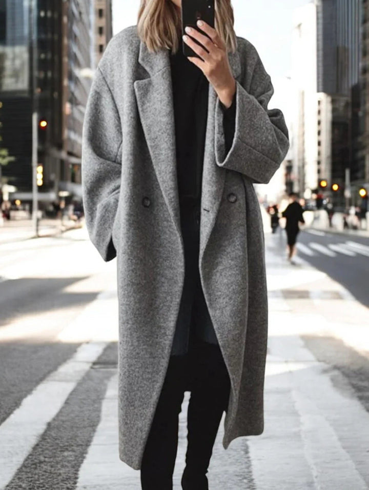 Giulia | Cappotto Donna Lungo – Elegante, Caldo & Versatile in Nero e Bianco 6