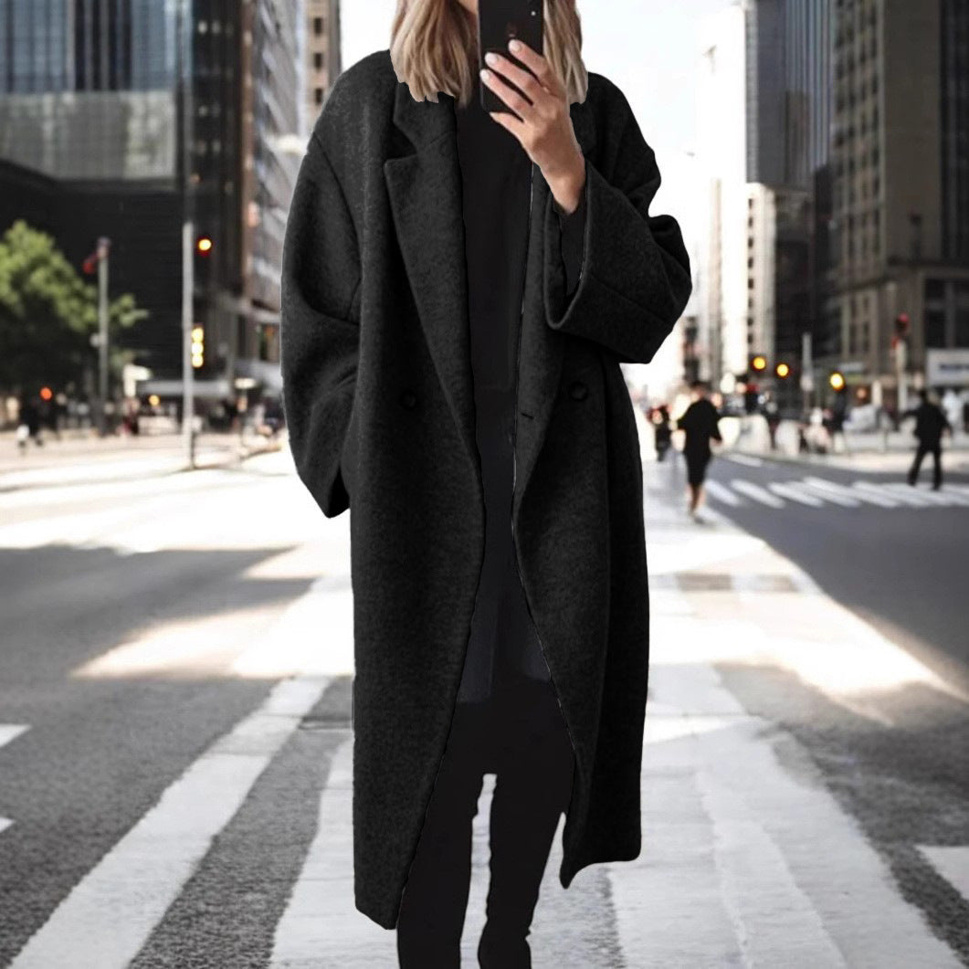 Giulia | Cappotto Donna Lungo – Elegante, Caldo & Versatile in Nero e Bianco 7