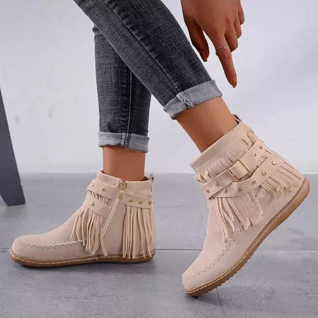 Giulia | Comodi Stivaletti Donna con Frange e Stile Vintage 2