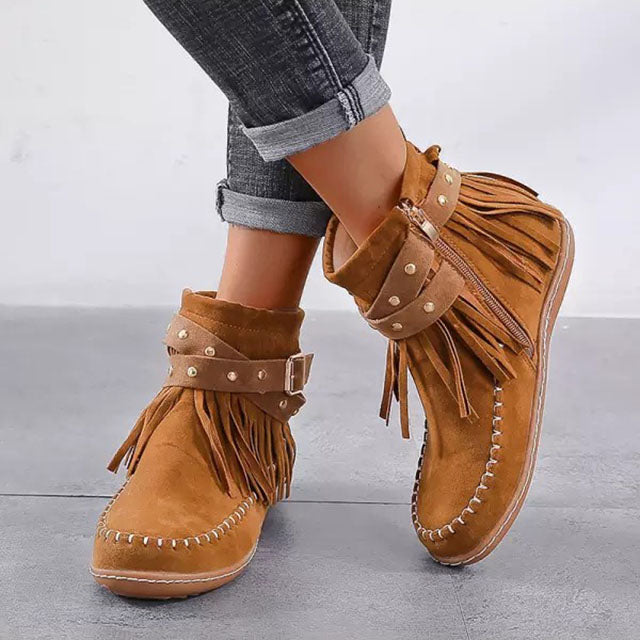 Giulia | Comodi Stivaletti Donna con Frange e Stile Vintage 3