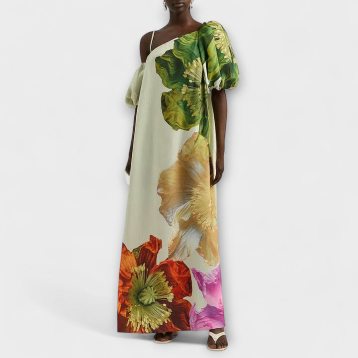 Giulia | Elegante Abito Lungo Estivo Floreale per Donna - Comfort e Stile per le Giornate Calde 1