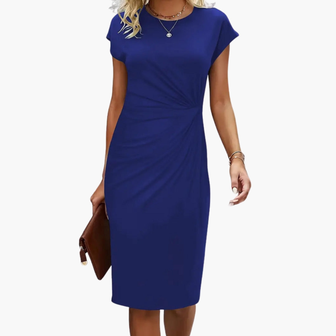 Giulia | Elegante Abito Midi Donna con Girocollo e Maniche Corte 6