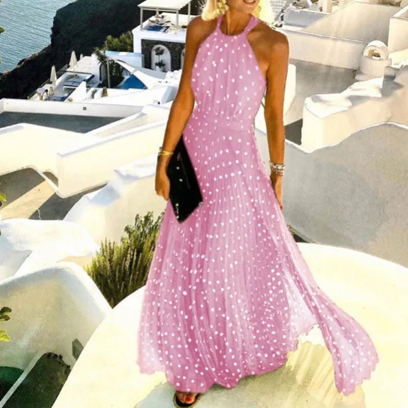 Giulia | Elegante Maxi Abito Estivo con Scollo all'Americana per Donna – Fluido e Comodo 0