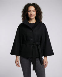 Martina | Modern and warm wrap jacket with sculptural collar