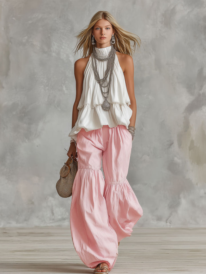 Giuliana | Elegante Completo Donna - Tailleur Donna Elegante Due Pezzi con Pantaloni a Gamba Larga 1