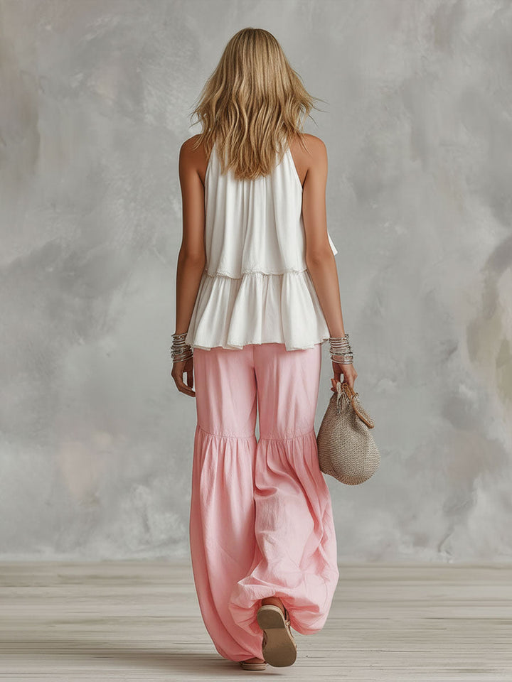 Giuliana | Elegante Completo Donna - Tailleur Donna Elegante Due Pezzi con Pantaloni a Gamba Larga 2