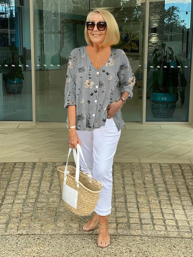 Goldie | Blusa da donna leggera ed elegante con stampa floreale 1