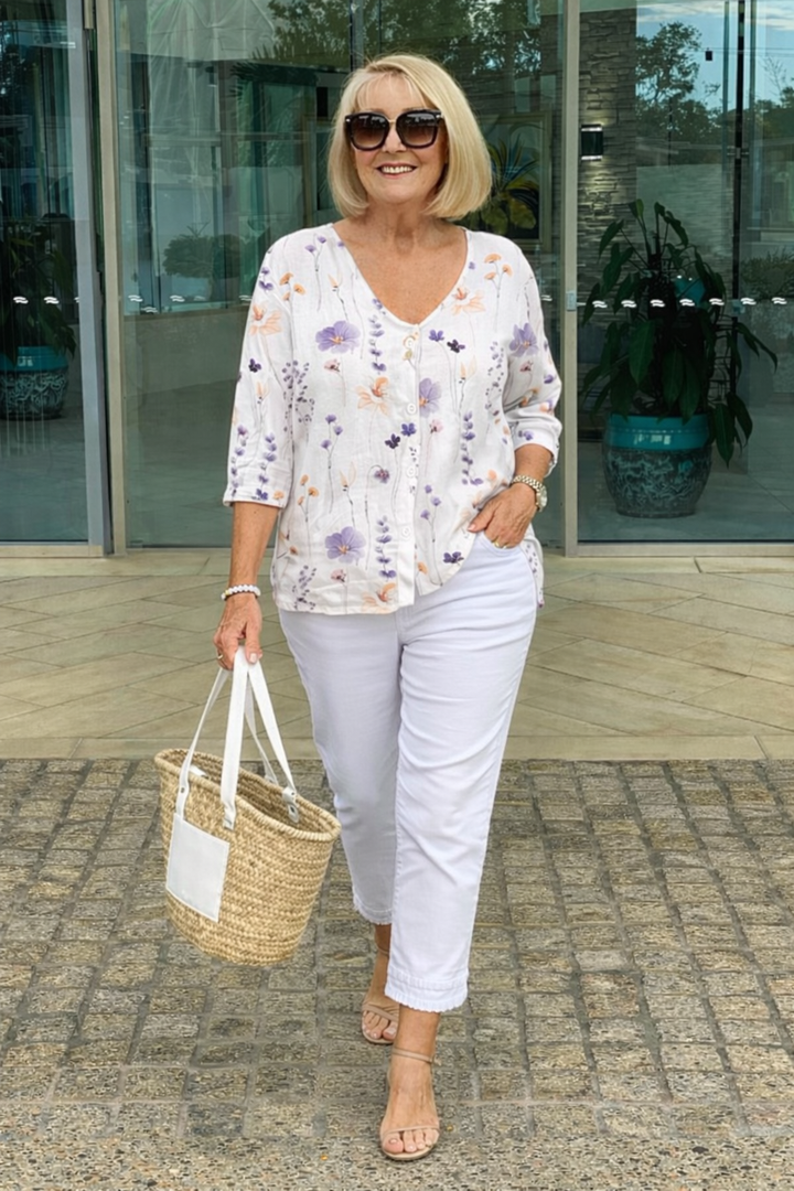 Goldie | Blusa da donna leggera ed elegante con stampa floreale 2