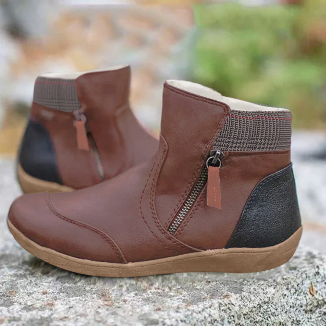 Grazia | Eleganti Stivali Impermeabili in Pelle per Donna - Stivali Donna Con Cerniera e Suola Antiscivolo 2