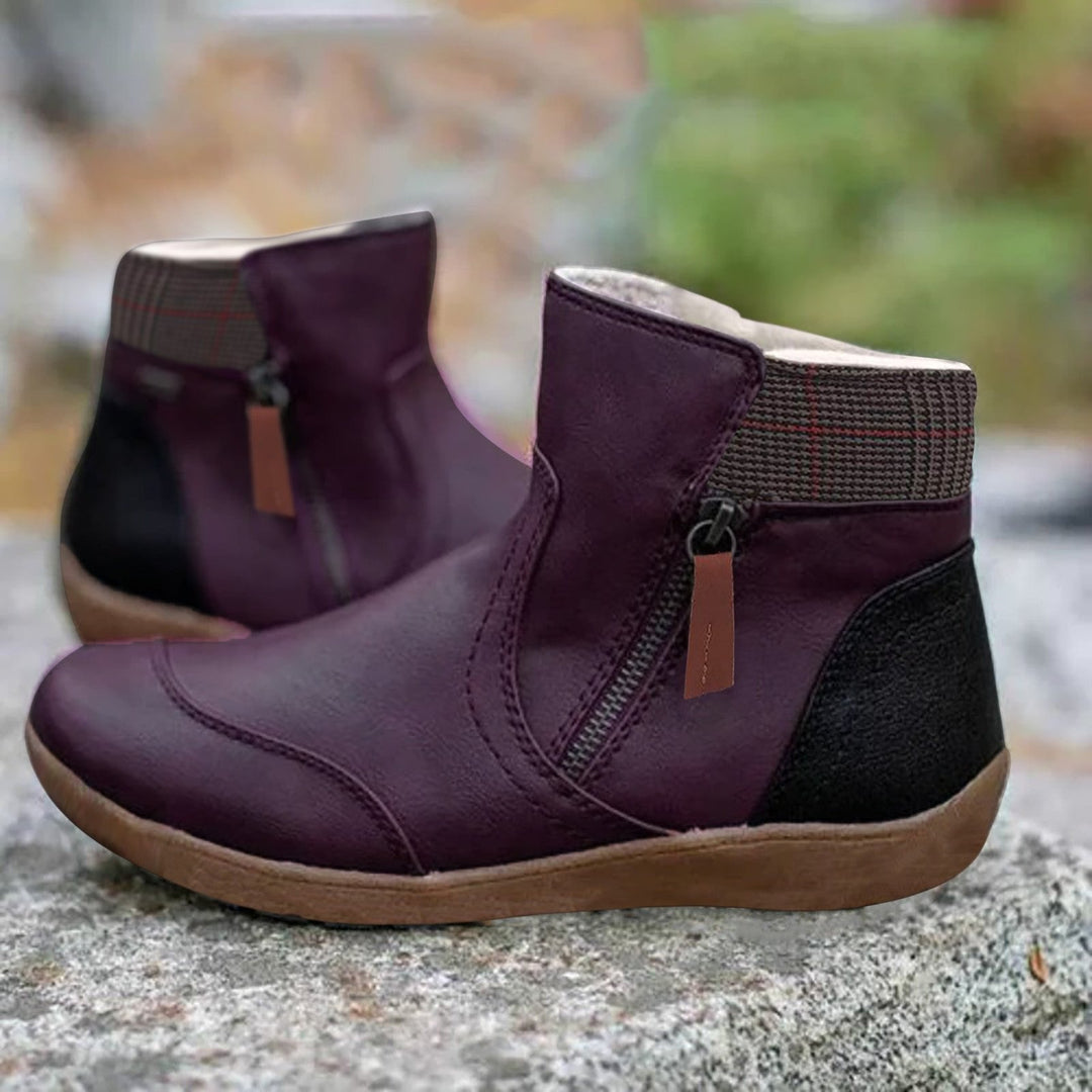 Grazia | Eleganti Stivali Impermeabili in Pelle per Donna - Stivali Donna Con Cerniera e Suola Antiscivolo 3