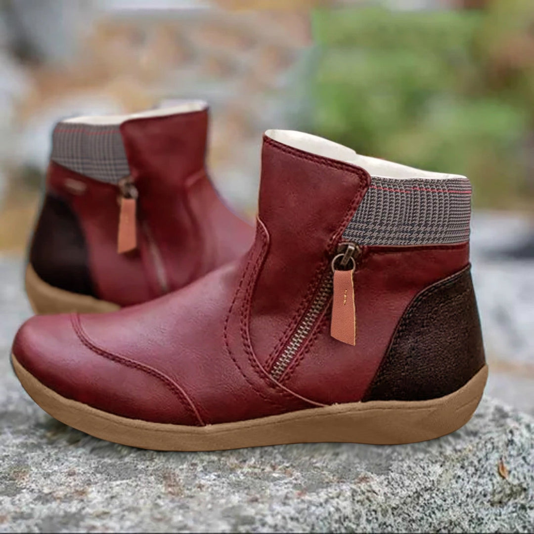 Grazia | Eleganti Stivali Impermeabili in Pelle per Donna - Stivali Donna Con Cerniera e Suola Antiscivolo 4