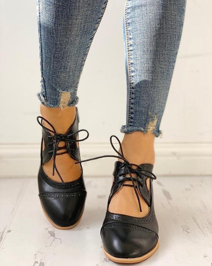 Grazia | Eleganti e Confortevoli Scarpe Oxford da Donna con Tacco Largo 3