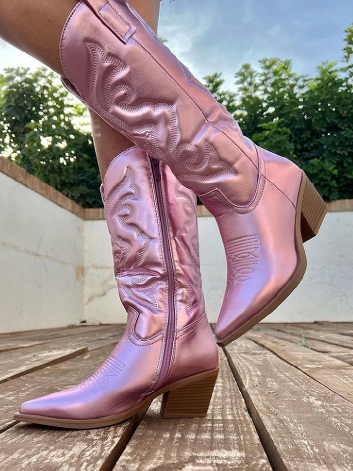 Greta | Stivali da cowboy western in stile metallico glamour 5