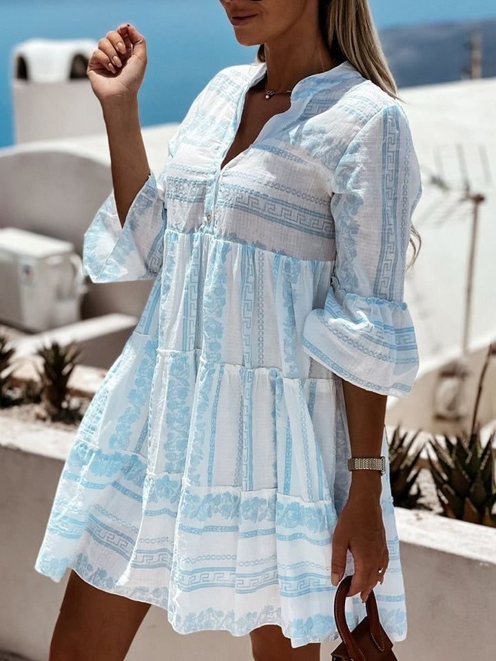 Harper | Mini abito a balze con stampa boho 5