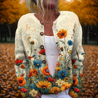 Katharina | Cardigan Floreale Vintage Morbido e Versatile