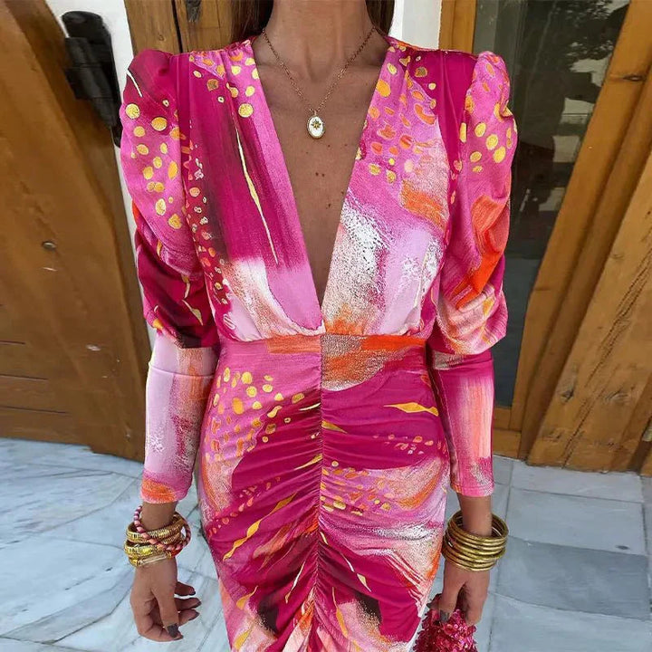 Ilaria | Abito da Donna Maxi Elegante Cerimonia Fluido Estivo 1