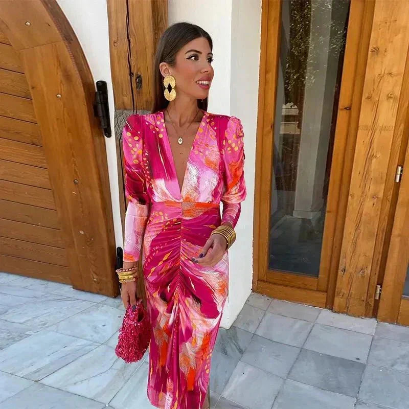Ilaria | Abito da Donna Maxi Elegante Cerimonia Fluido Estivo 2