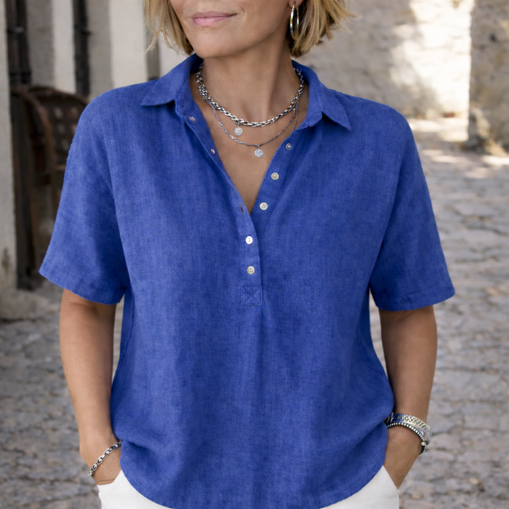 Ilaria | Blusa Lino Traspirante Elegante Ampia Fit 1