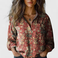 Victoria | Camicia dal fascino vintage e dettagli floreali artistici