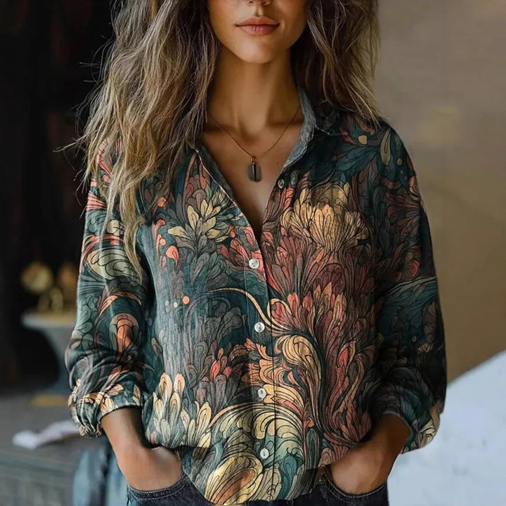 Ilaria | Camicia Floreale Vintage Elegante Ampia Fit 3