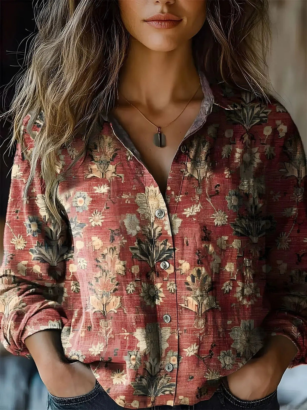 Ilaria | Camicia Floreale Vintage Elegante Ampia Fit 6
