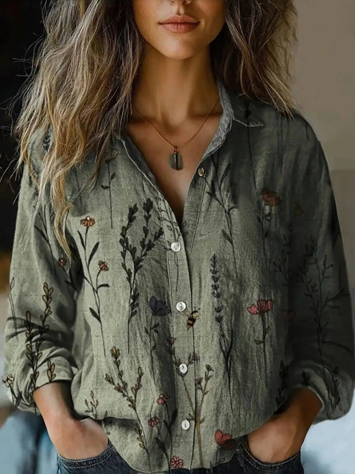 Ilaria | Camicia Floreale Vintage Elegante Ampia Fit 7