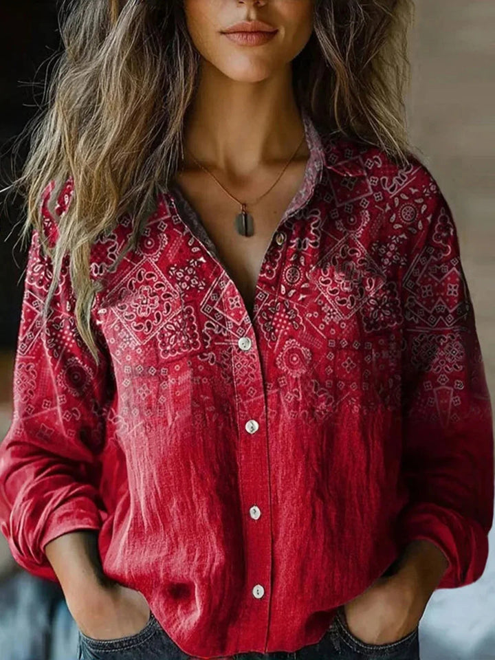 Ilaria | Camicia Floreale Vintage Elegante Ampia Fit 8