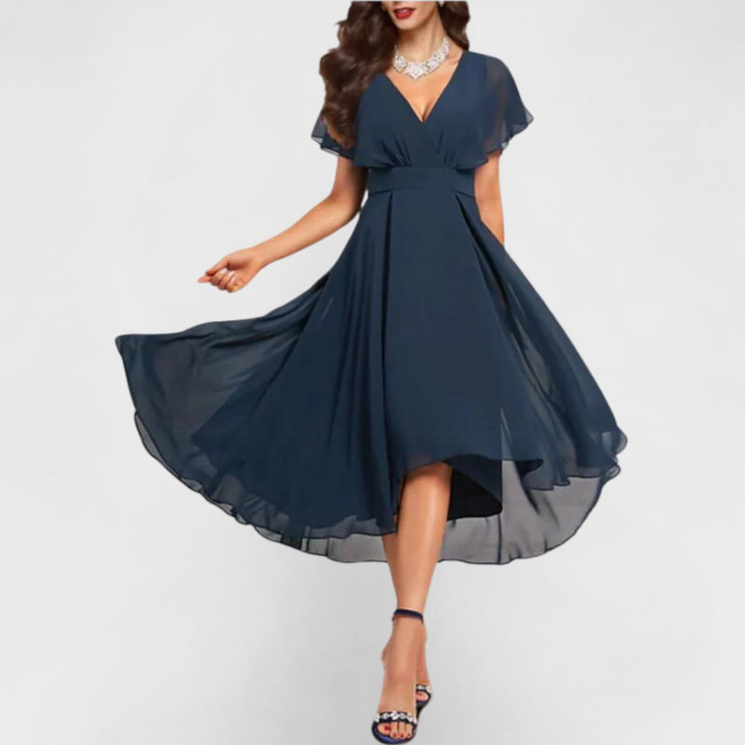 Ilaria | Elegante Abito Donna con Scollo a V per Cerimonie e Occasioni Speciali 1