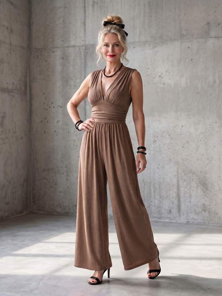 Ilaria | Elegante Tuta Donna con Scollo a V, Leggera e Fluida 3