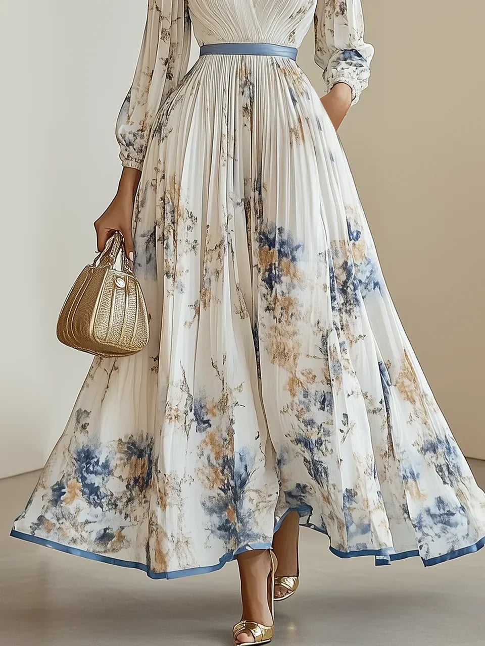 Isabella | Abito Lungo Floreale Donna con Silhouette Valorizzante 5