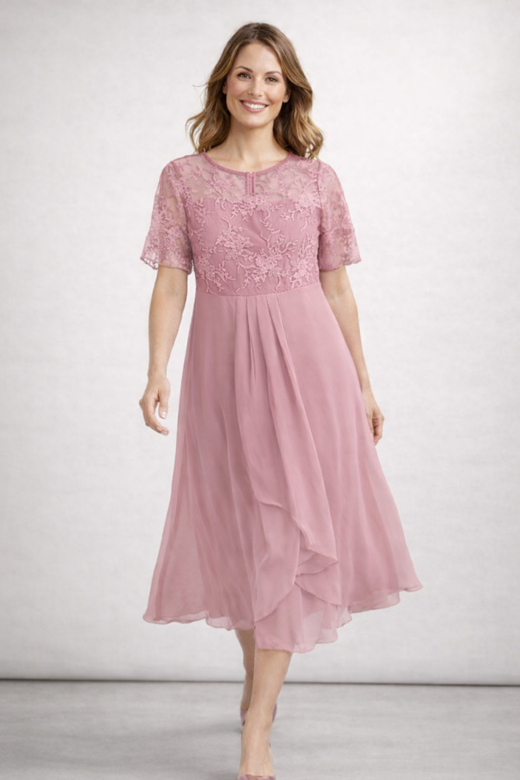 Isabella | Elegante Abito Midi Cerimonia con Top in Pizzo 1