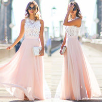 Valentina | Abito Maxi in Pizzo Floreale e Chiffon Leggero
