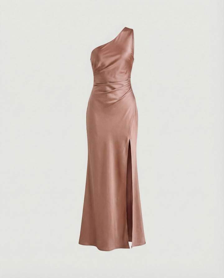 Isabella | Elegante Abito da Sera in Raso con Spacco Asimmetrico 6