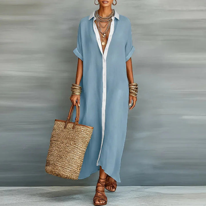 Isabella | Elegante Maxi Abito Chemisier per Donna - Abiti Cerimonia e Vestiti Eleganti 2