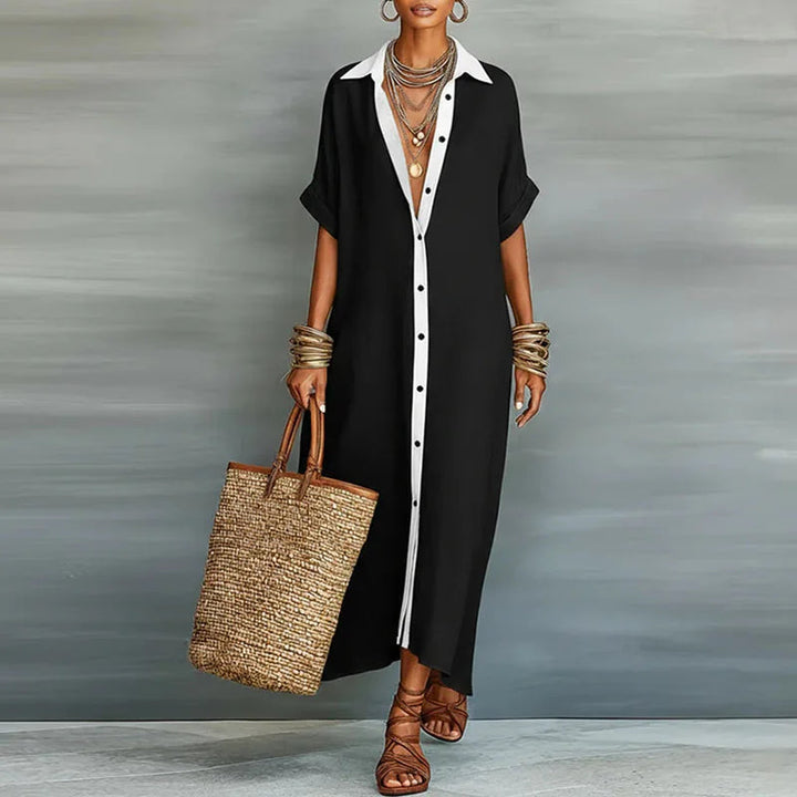 Isabella | Elegante Maxi Abito Chemisier per Donna - Abiti Cerimonia e Vestiti Eleganti 3