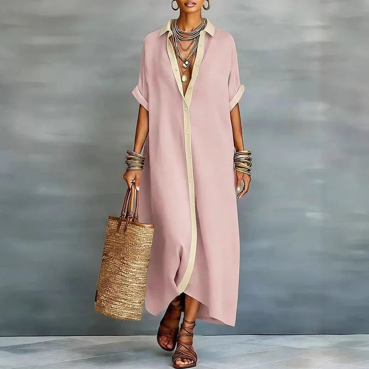 Isabella | Elegante Maxi Abito Chemisier per Donna - Abiti Cerimonia e Vestiti Eleganti 4
