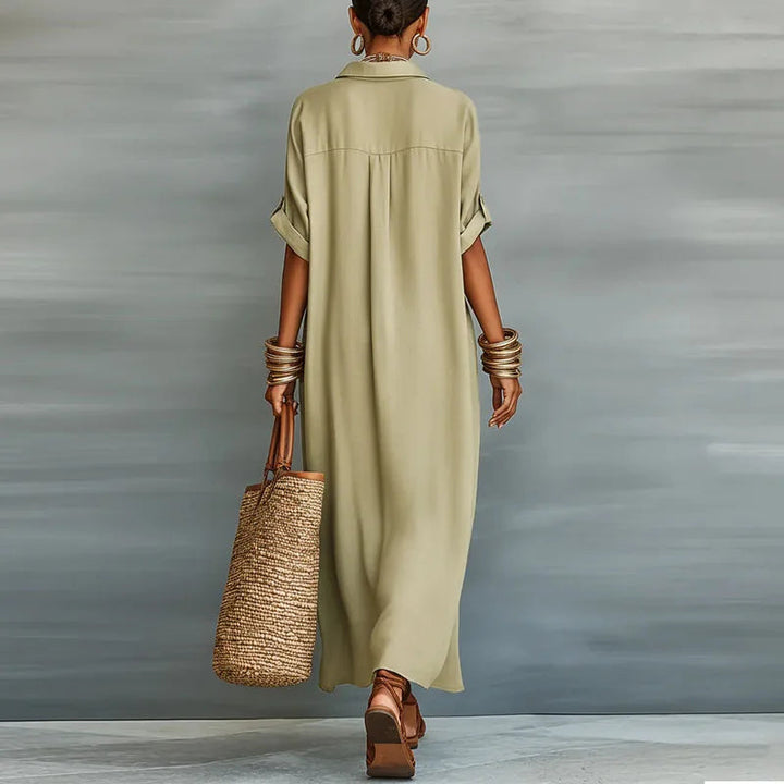 Isabella | Elegante Maxi Abito Chemisier per Donna - Abiti Cerimonia e Vestiti Eleganti 5