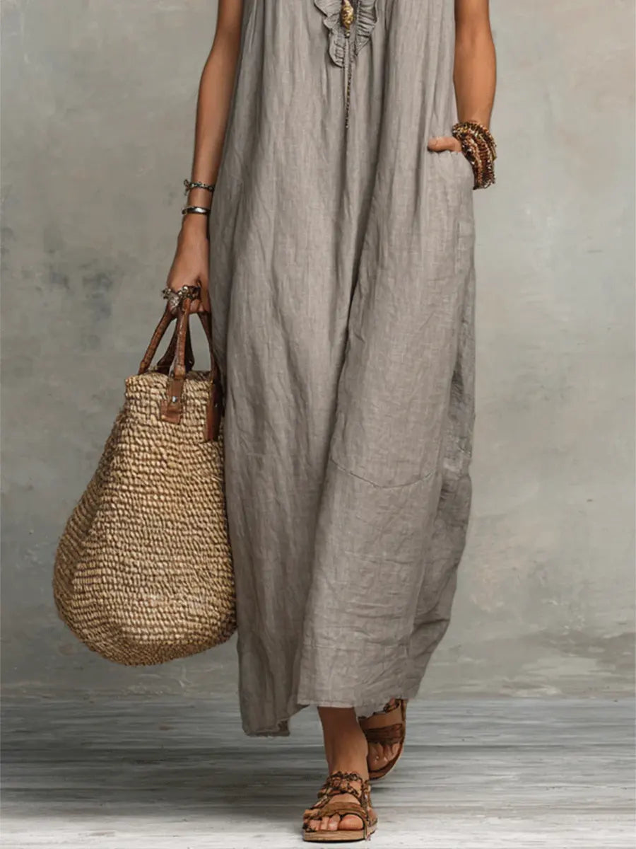 Isabella | Elegante Maxi Abito con Dettagli Volant e Scollo a V 6