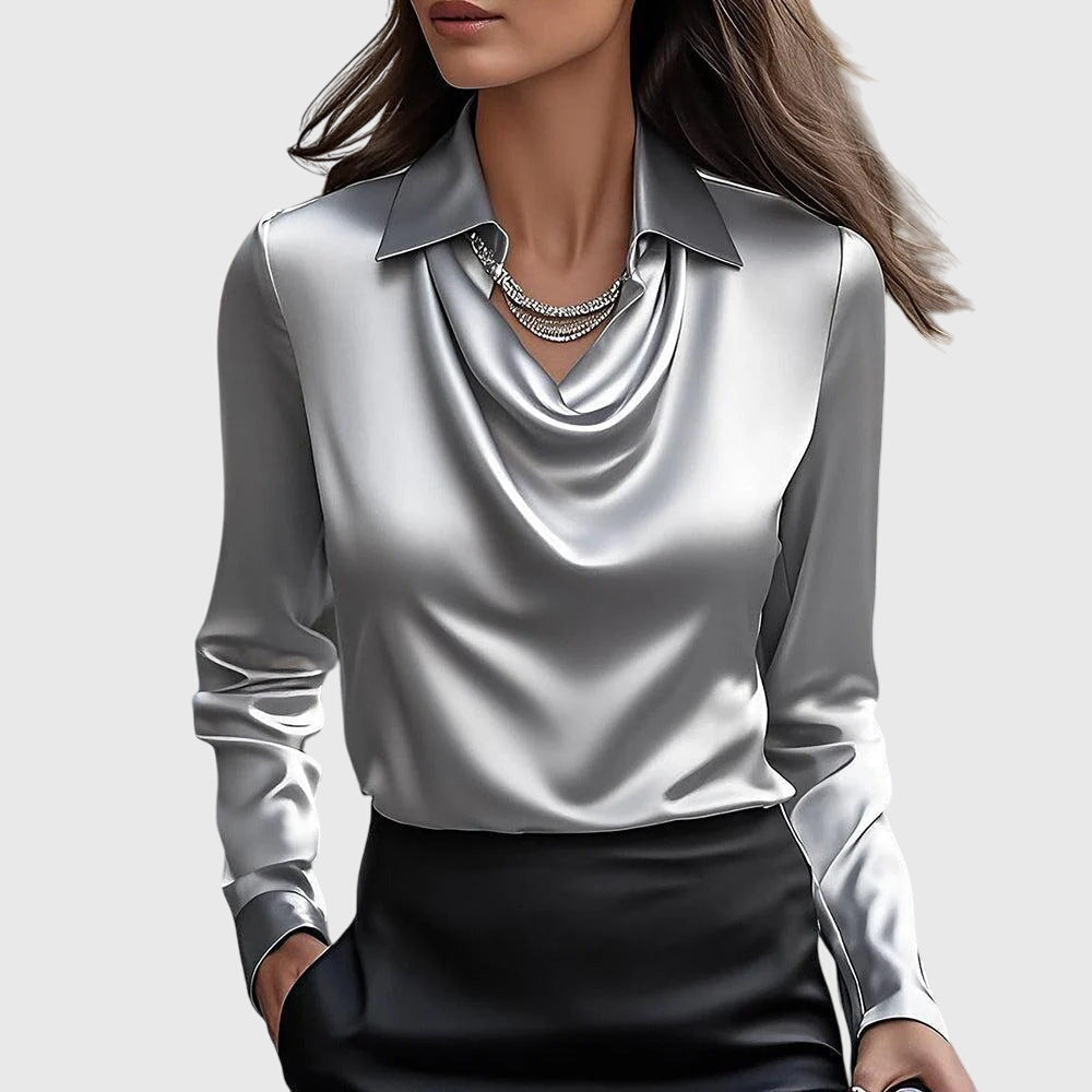 Isabella | Elegante e Versatile Blusa in Seta a Maniche Lunghe 1