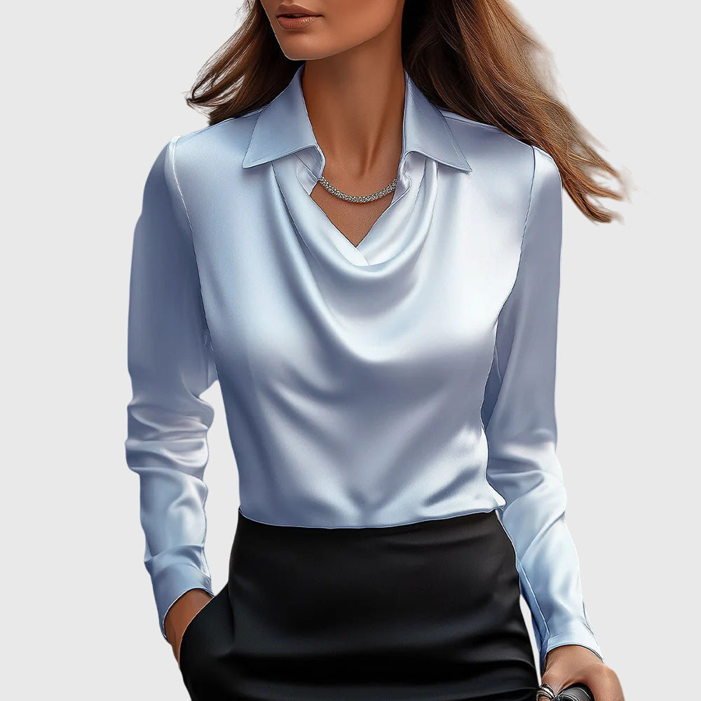 Isabella | Elegante e Versatile Blusa in Seta a Maniche Lunghe 3