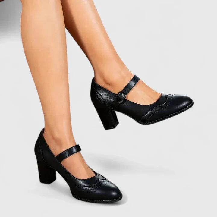 Isabella | Eleganti e Comode Scarpe Mary Jane con Tacco Largo per Stile e Comfort 0