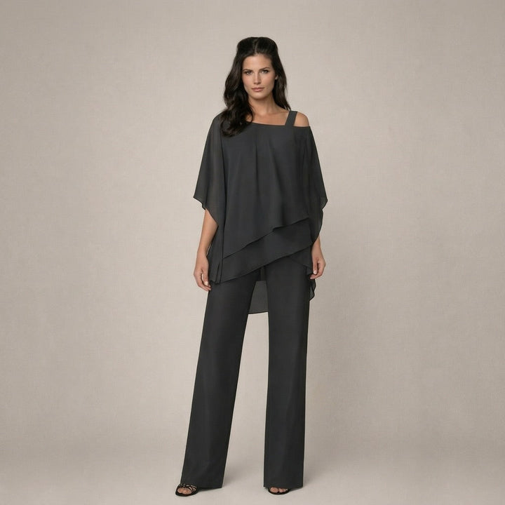 Isadora | Completo Estivo Elegante Spalle Scoperte Pantaloni Ampi Comfortabile 1