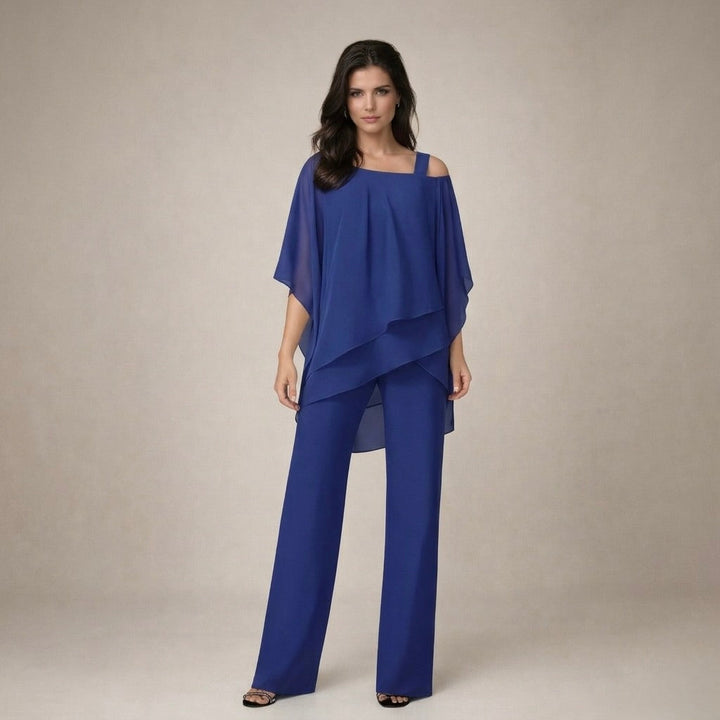 Isadora | Completo Estivo Elegante Spalle Scoperte Pantaloni Ampi Comfortabile 2