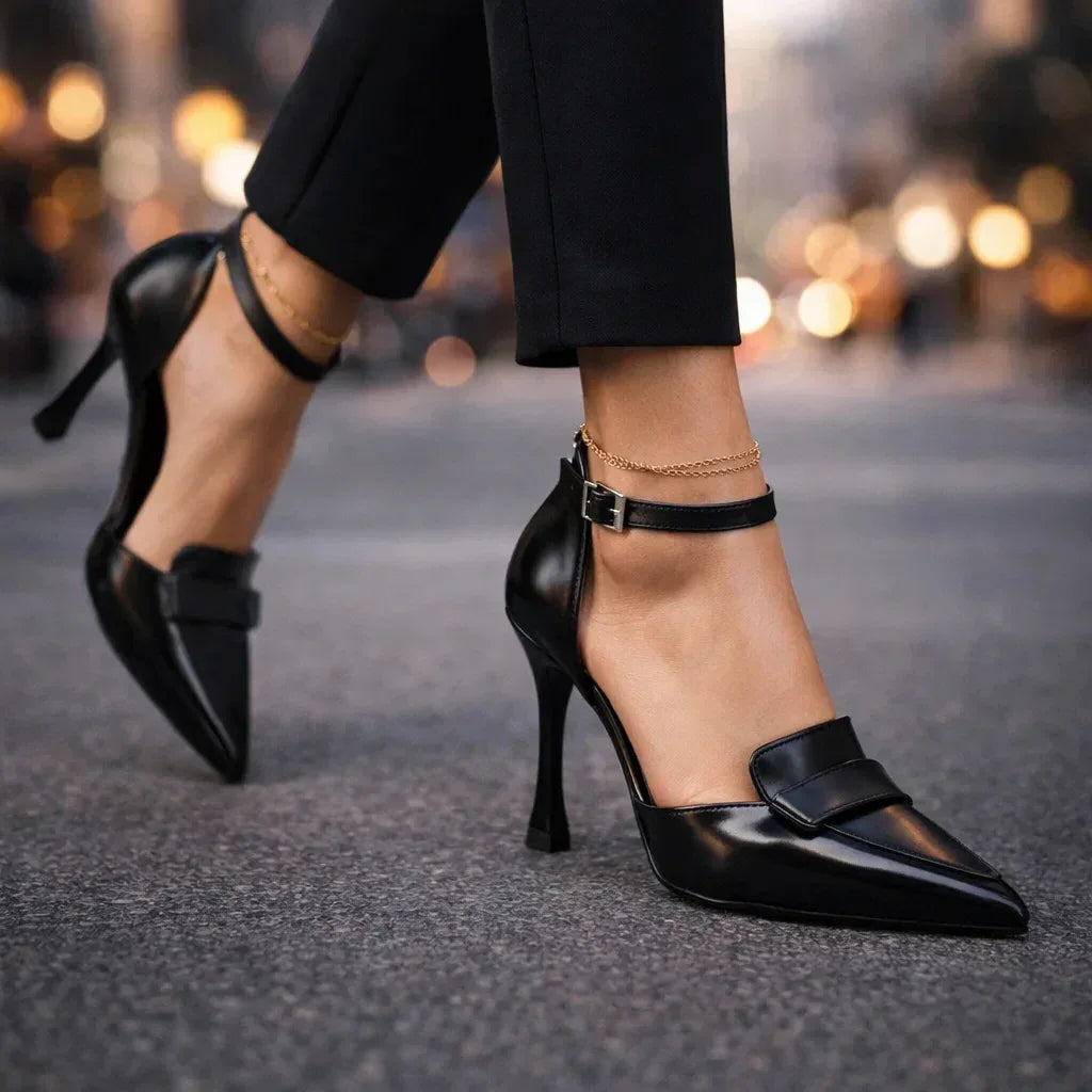 Jasmin | Eleganti Tacchi Arancioni con Cinturino alla Caviglia - Scarpe con Tacco per Donne 2