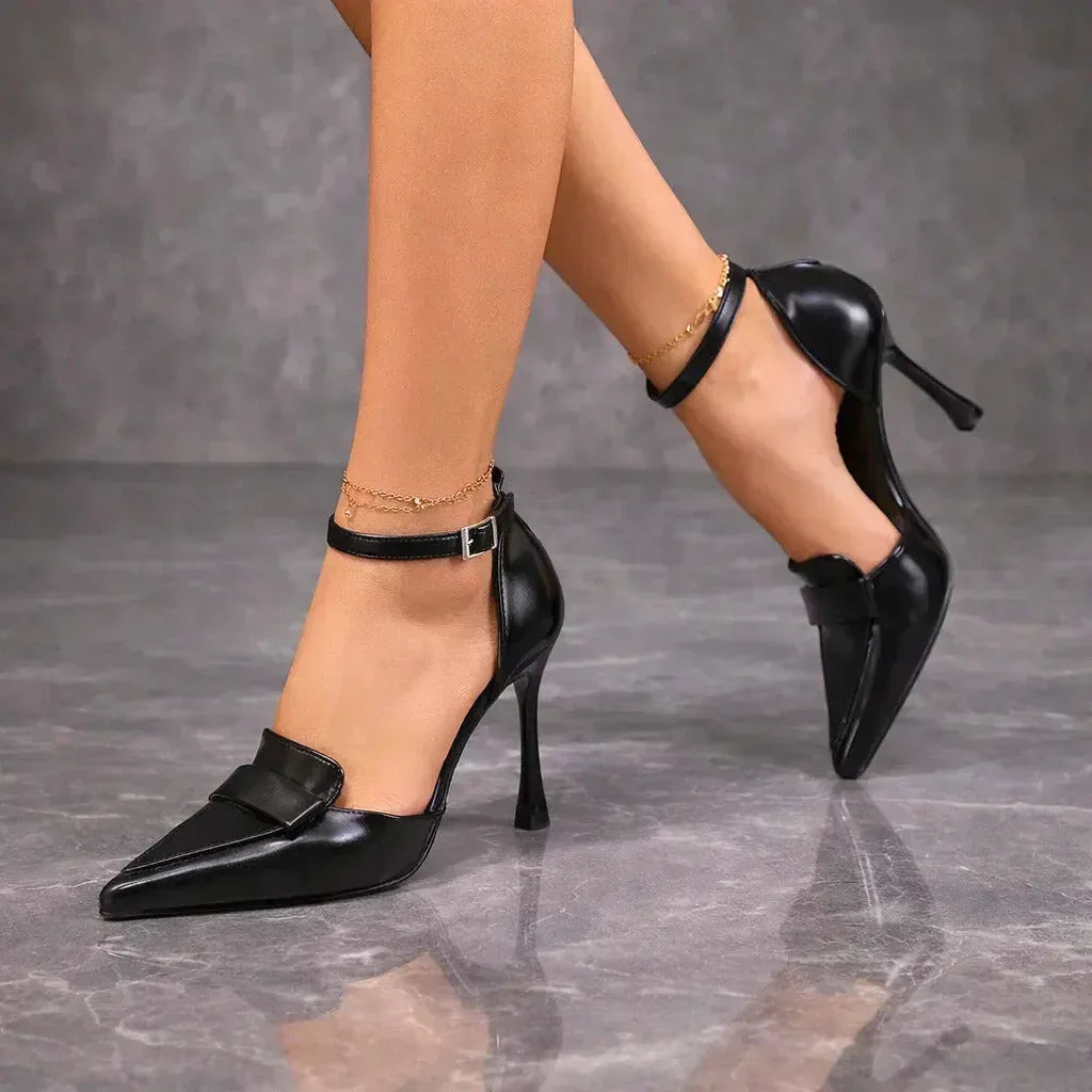 Jasmin | Eleganti Tacchi Arancioni con Cinturino alla Caviglia - Scarpe con Tacco per Donne 3