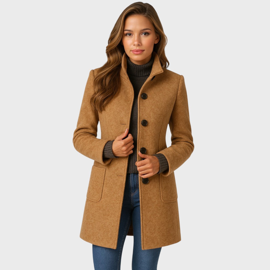 Jasmine | Elegante e Strutturato Cappotto Donna Classico con Bottoni 0