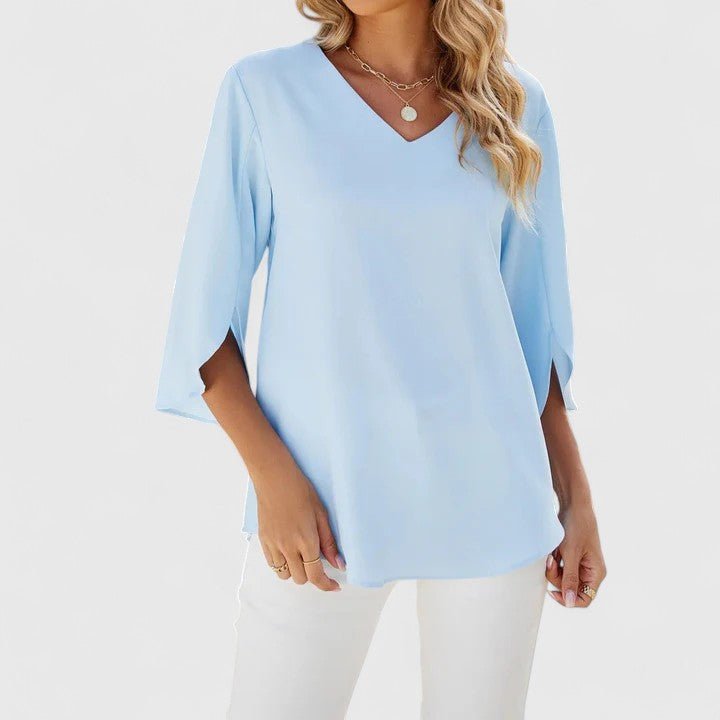 Jessica | Comoda ed elegante camicetta in chiffon con volant 2