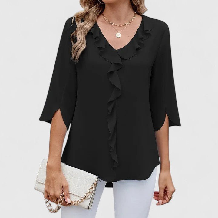Jessica | Comoda ed elegante camicetta in chiffon con volant 4
