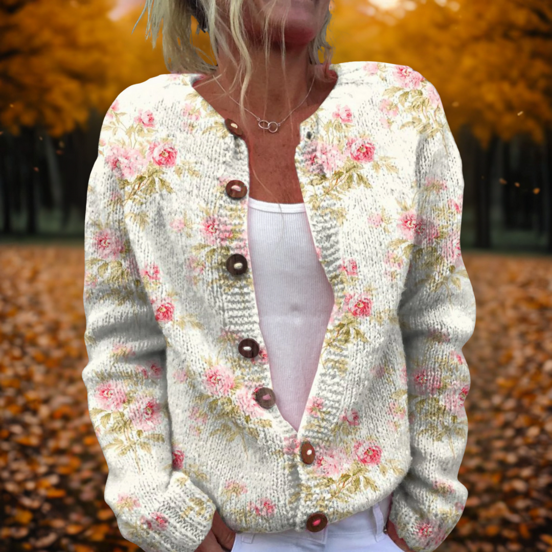 Jessie | Cardigan con decorazioni floreali 0