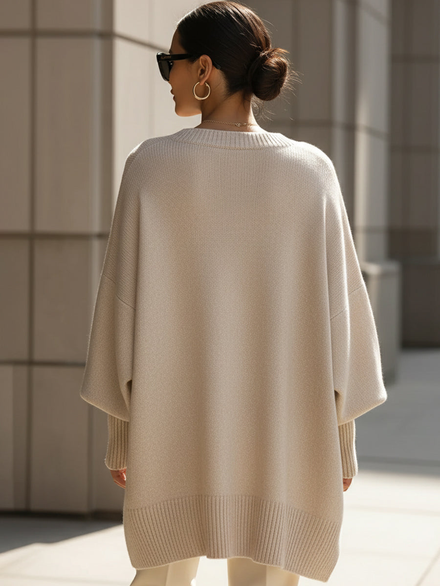 Jovial | Elegante Maglione Donna Oversize in Misto Lana – Comfort e Stile per Ogni Occasione 3